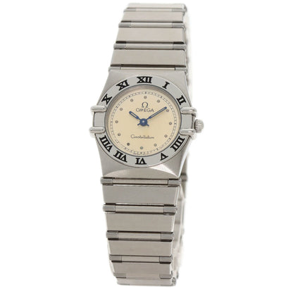 Omega Constellation Flat Bezel Watch Stainless Steel Ss