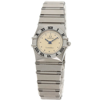 Omega Constellation Flat Bezel Watch Stainless Steel Ss