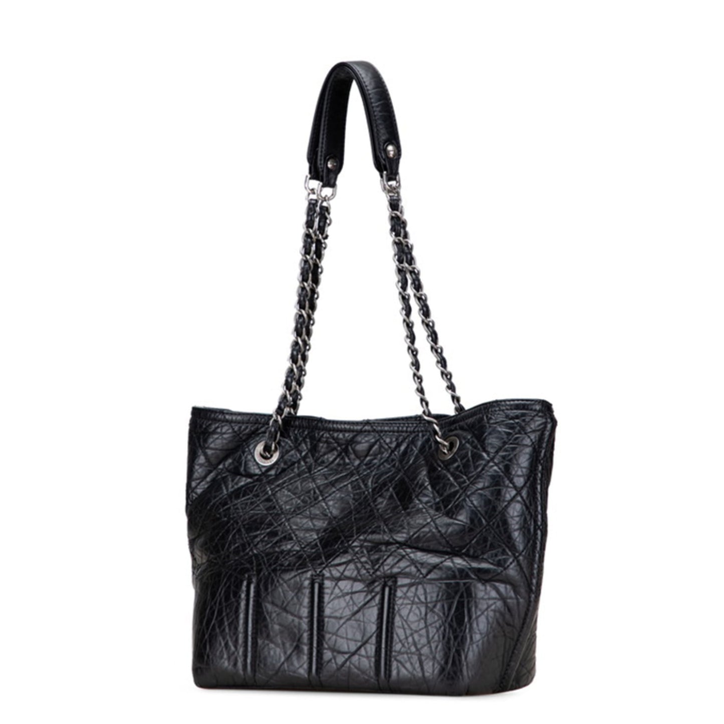 Chanel Coco Mark Tote Bag Black Leather