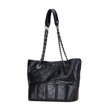 Chanel Coco Mark Tote Bag Black Leather