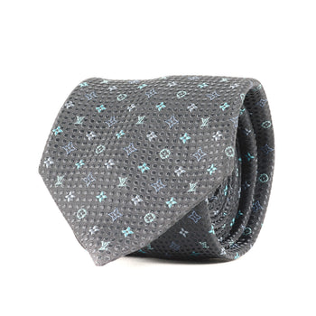 Louis Vuitton Micro Monogram Dot Silk Cravate Tie M78014 Gray 148Cm X 7Cm