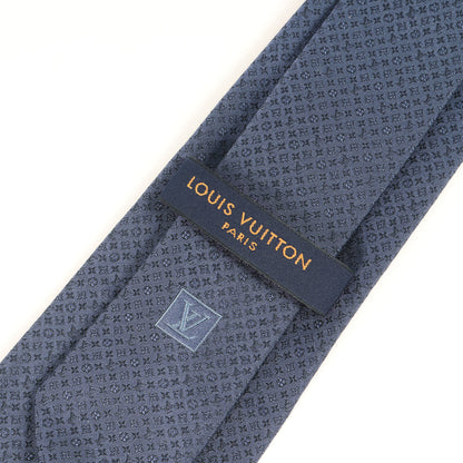Louis Vuitton Louis Vuitton Micro Monogram Silk Cravate Tie Mr0230 Navy Blue