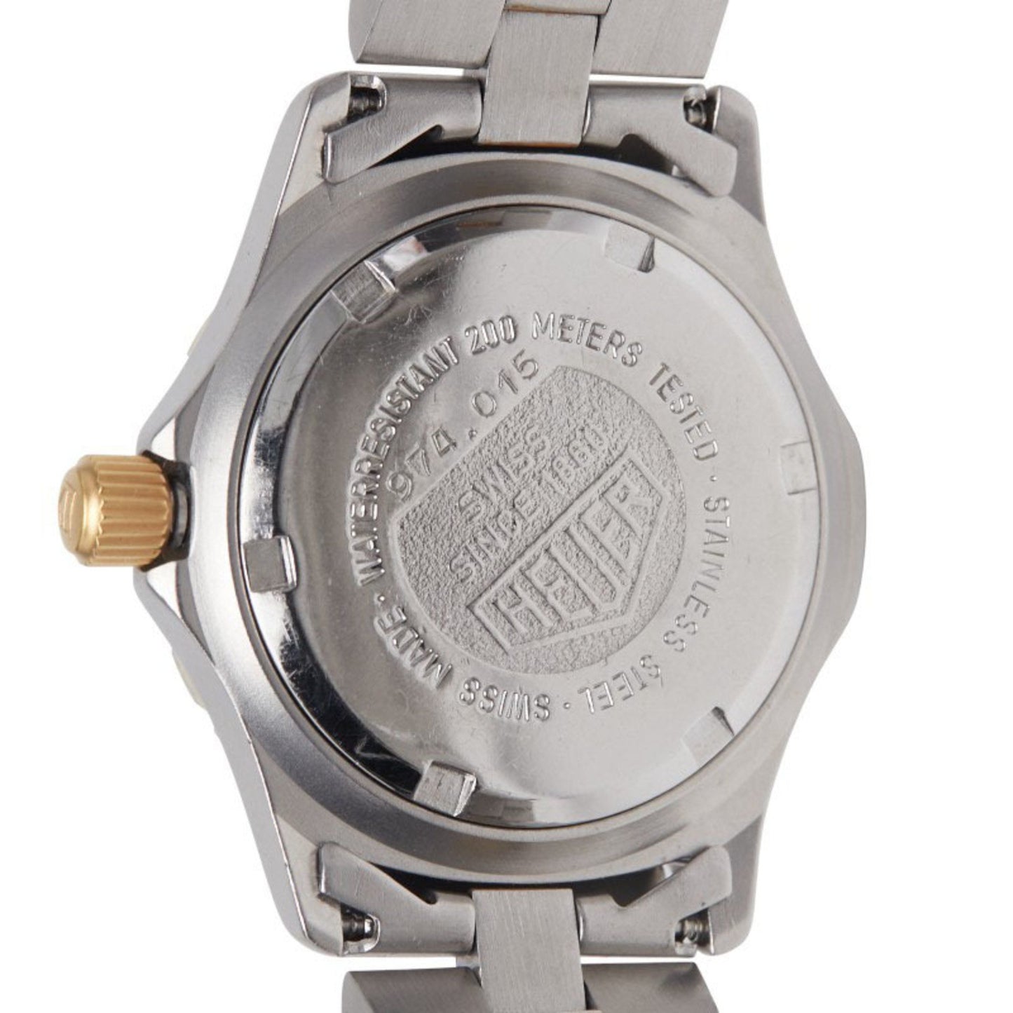 Omega 2000 Series Watch 974.015 Quartz Gold Dial Stainless Steel Plated