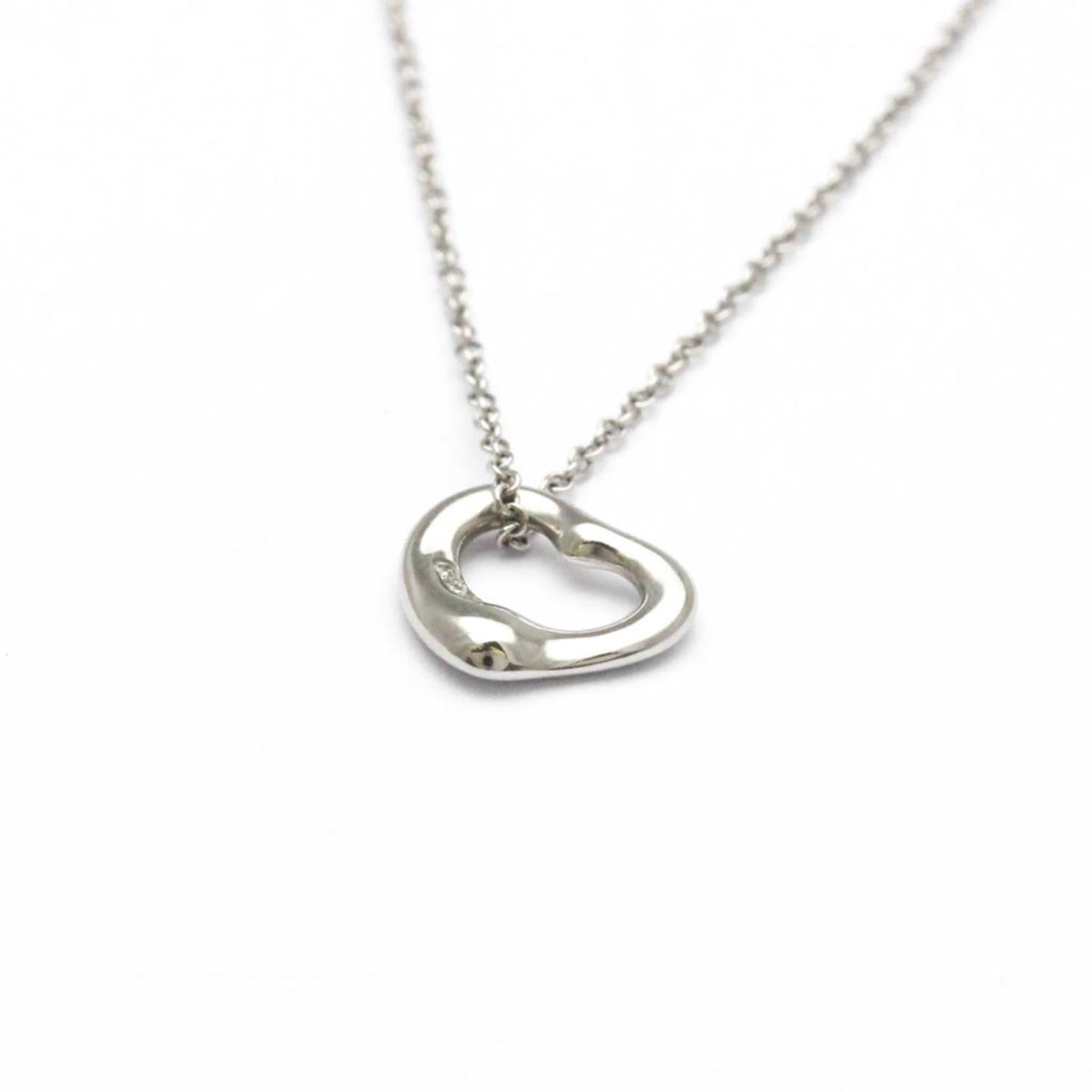 Tiffany Open Heart Necklace With Diamonds Platinum Diamond Men