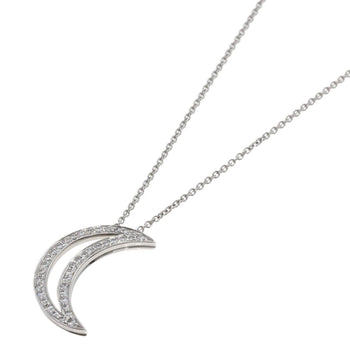 Tiffany Moon Diamond Necklace In Platinum Pt950