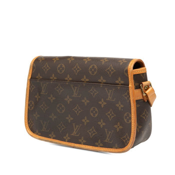 Louis Vuitton Monogram Sologne Shoulder Bag M42250 Brown Leather