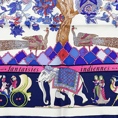 Hermes Scarf Muffler Carre 90 Fantaisies Indiennes Dazzling India