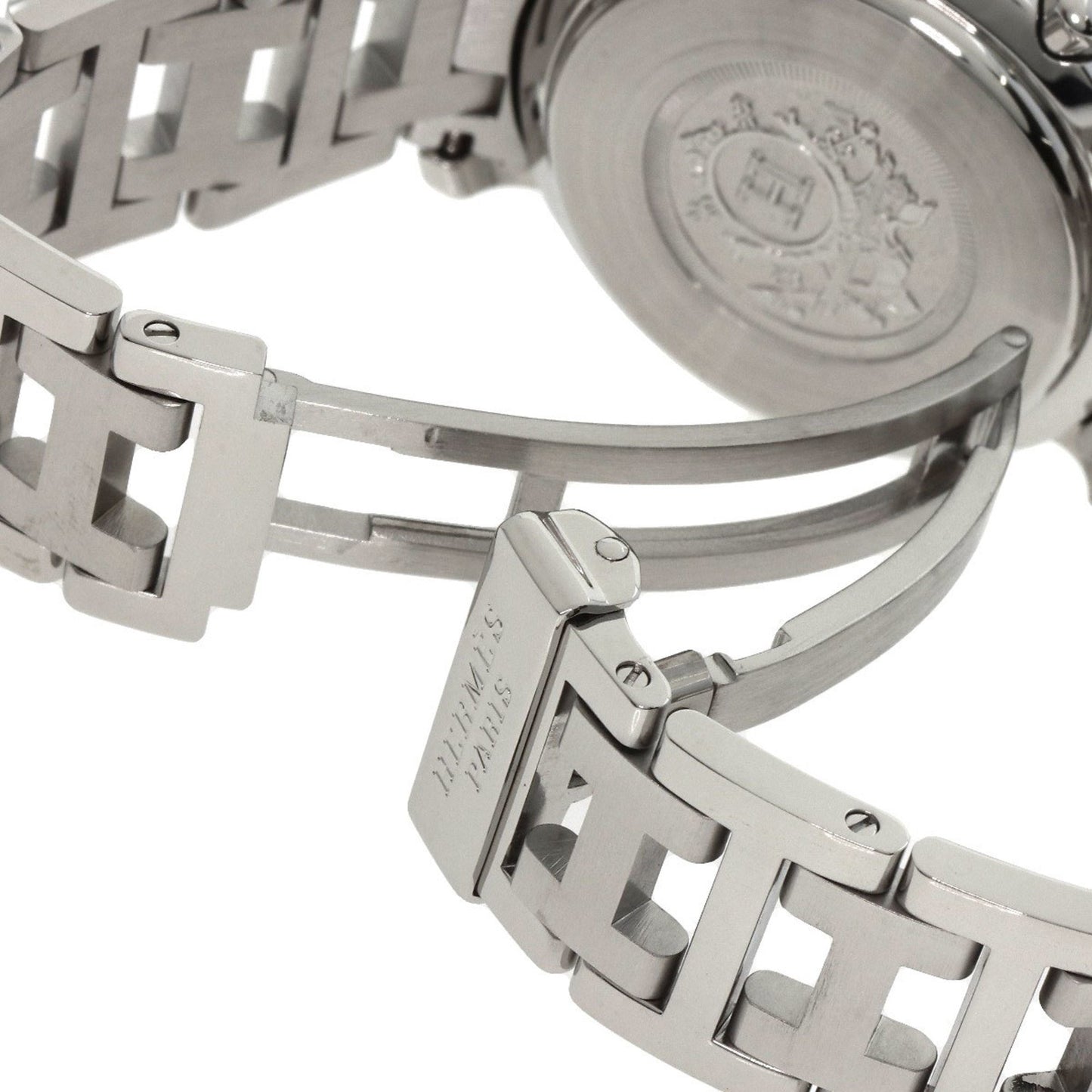 Herms Cl1.310 Clipper Chronograph Watch In Stainless Steel/Ss