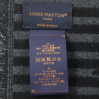 Louis Vuitton M77944 Echarpe Lv Harmony 100% Wool Scarf With Logo Patch