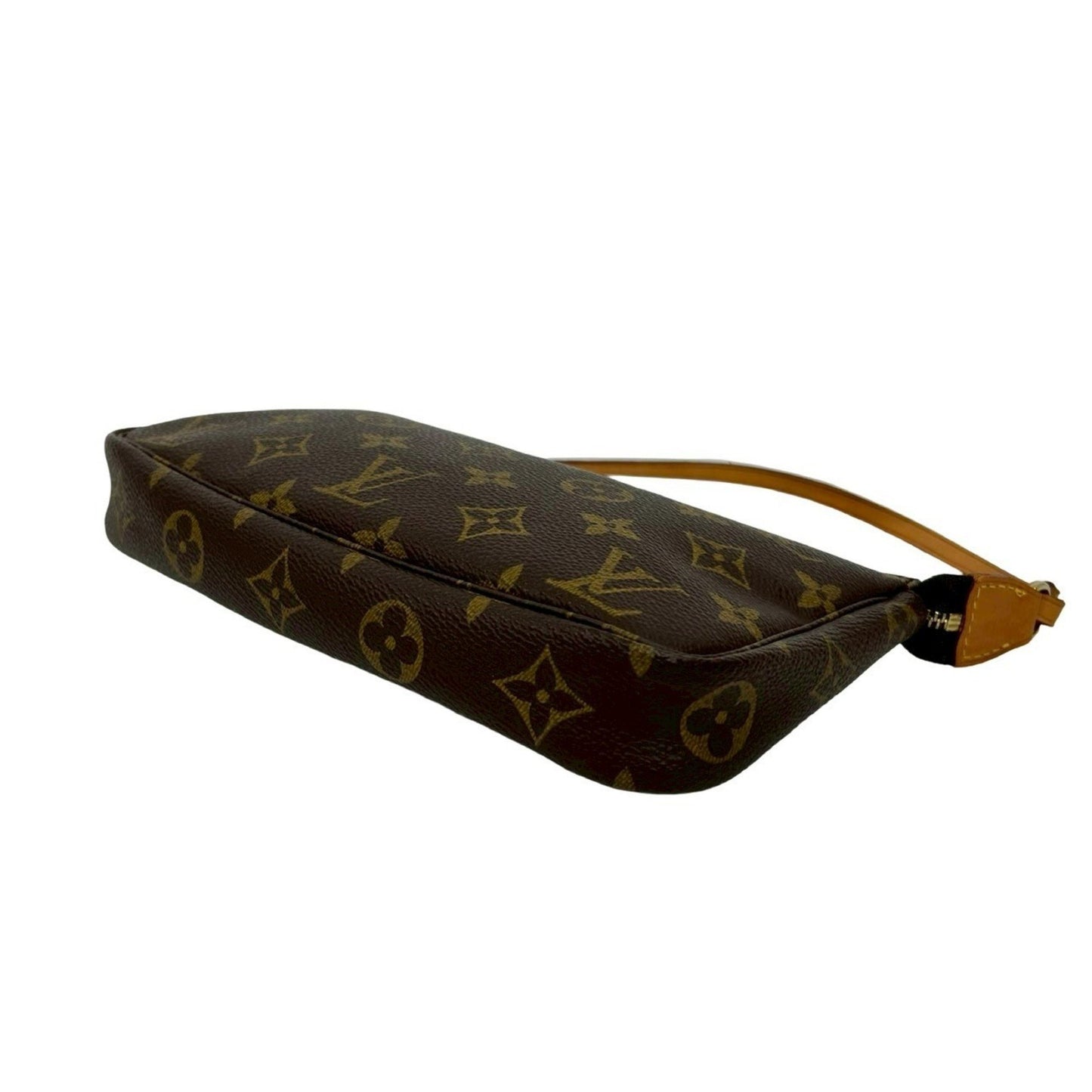 Louis Vuitton Pochette Accessoires Monogram Leather Mini Handbag Pouch Brown 18220