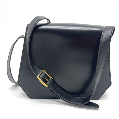 Celine Logo Bag Crossbody Shoulder Bag Black Goldhardware