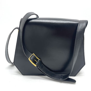 Celine Logo Bag Crossbody Shoulder Bag Black Goldhardware