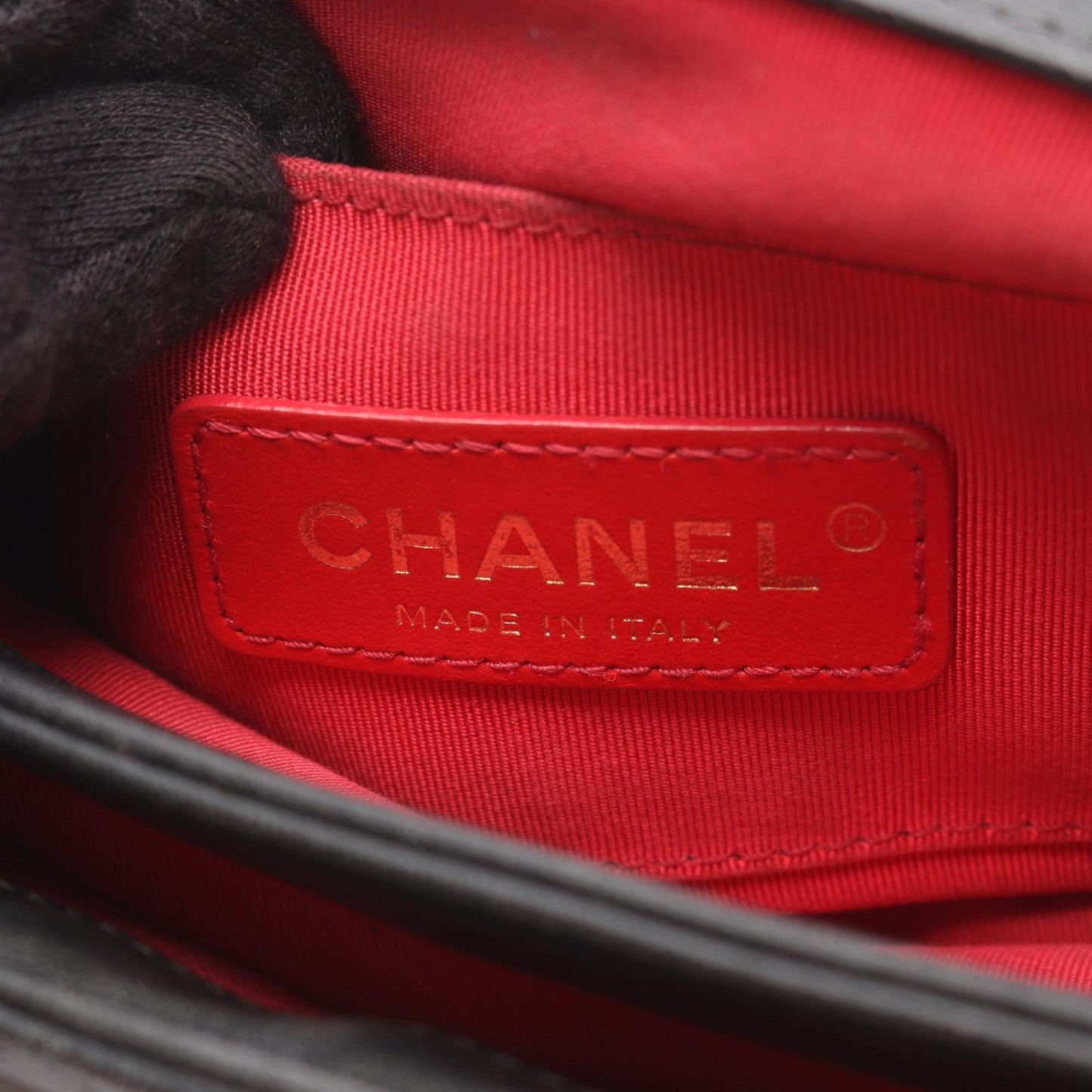 Chanel Chevron V-Stitch Top Handle Shoulder Bag Leather