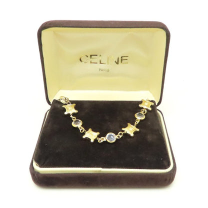 Celine Triomphe Motif Bracelet With Rhinestones