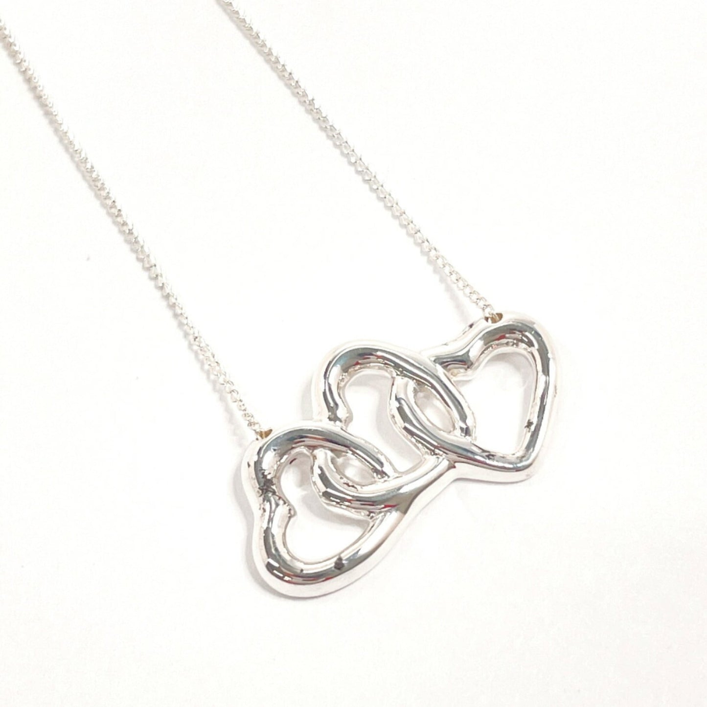 Tiffany & Co. Tiffany Triple Heart Necklace In 925 Sterling Silver