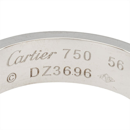 Cartier Love Ring #56 18Kwg 7.2G White Gold Love