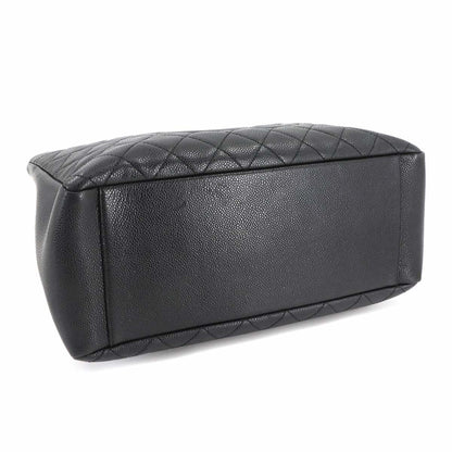 Chanel Matelasse Grand Chain Tote Bag Gst Caviar Leather Black A50995