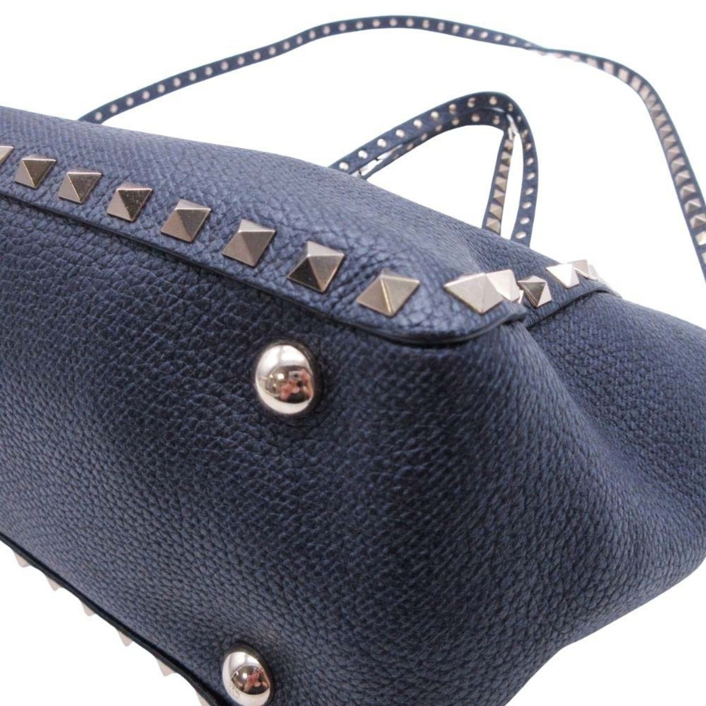 Valentino Garavani Rockstud 2-Way Shoulder Tote Bag In Navy