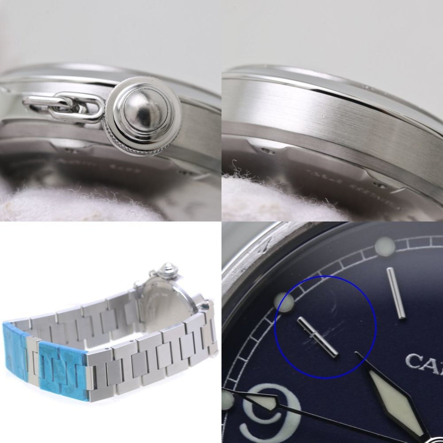 Cartier Pasha C Big Date W31047M7 Navy Watch For Men And Women