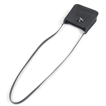 Hermes Vespa Tpm Shoulder Bag In Black With Epsom Leather And Silver Hardware