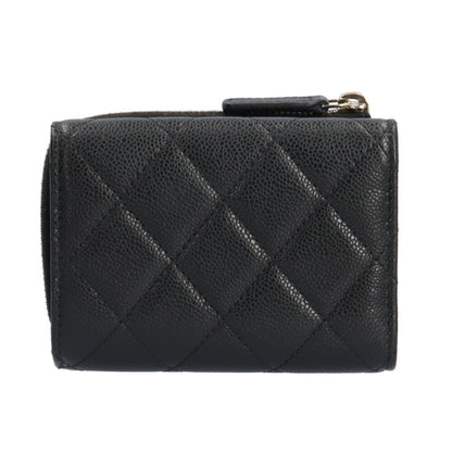 Chanel Matelasse Tri-Fold Wallet Caviar Skin Ap3177