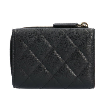 Chanel Matelasse Tri-Fold Wallet Caviar Skin Ap3177