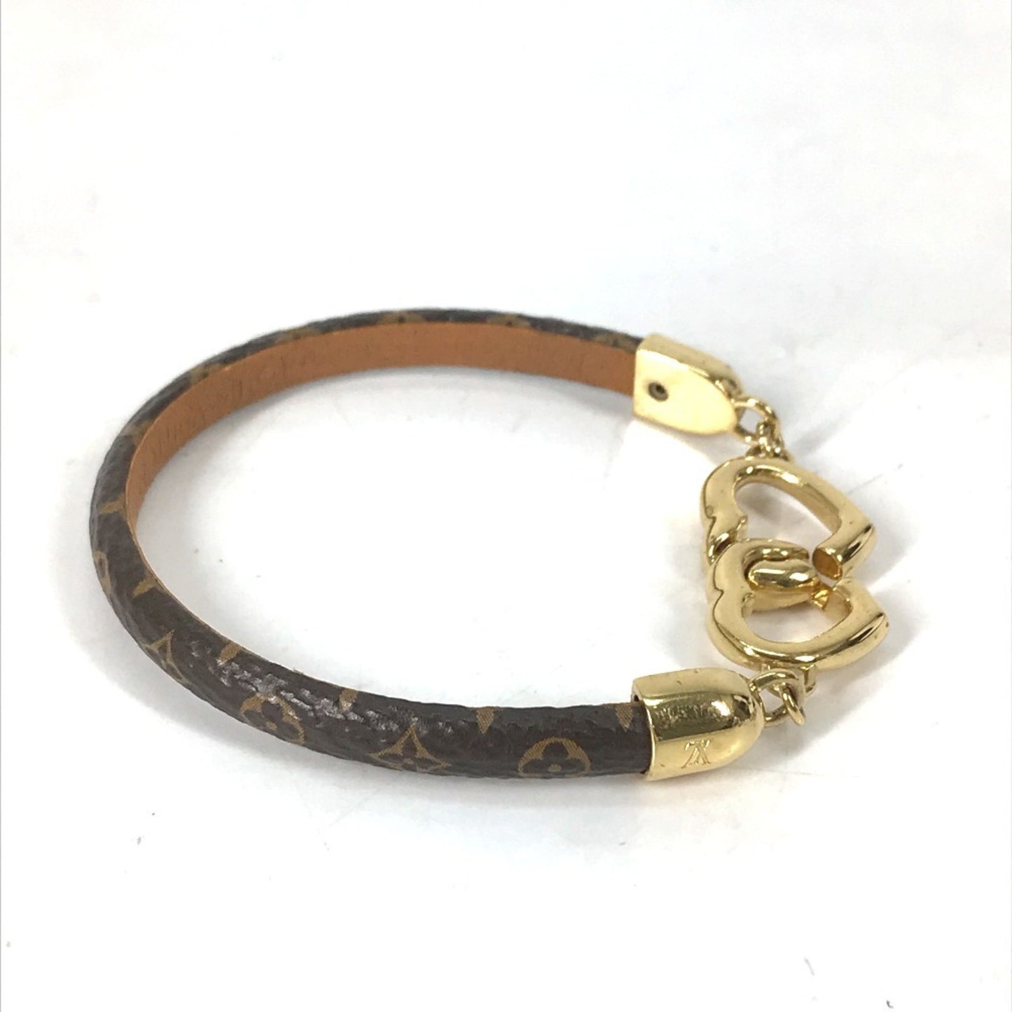 Louis Vuitton M6758F Monogram "Say Yes" Heart Bangle Bracelet In Canvas