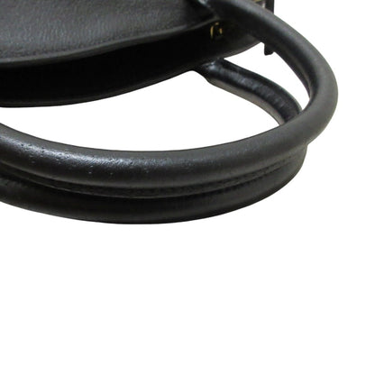 Salvatore Ferragamo Gancini Leather Tote Bag In Black