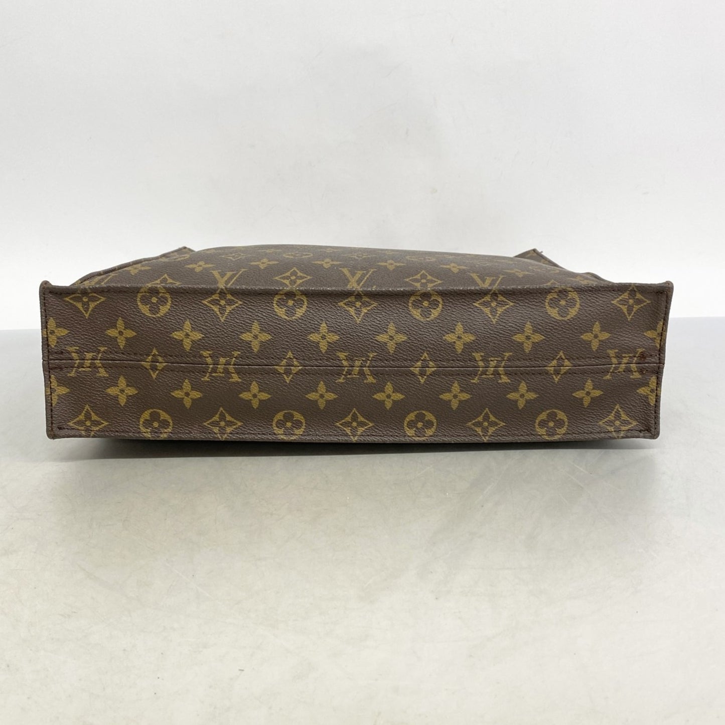 Louis Vuitton Monogram Sac Plat Tote Bag M51140 Brown
