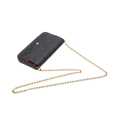 Louis Vuitton Monogram Empreinte Pochette Felicie Crossbody Chain Shoulder Bag M64099 Marine Rouge