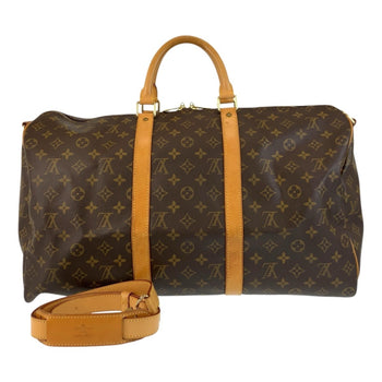 Louis Vuitton Louis Vuitton Monogram Keepall 50 Bandouliere Brown Gold Hardware Leather M41426