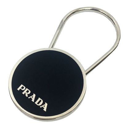Prada Keychain M714 Charm Metal Black
