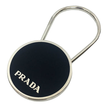 Prada Keychain M714 Charm Metal Black