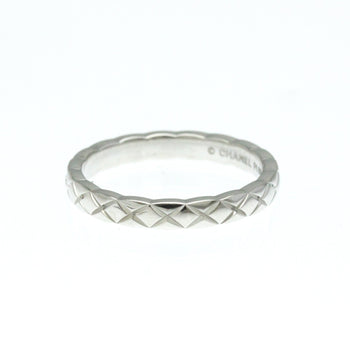 Chanel Coco Crush Ring Mini Model 1P Diamond Platinum Fashion Diamond Band Ring Silver
