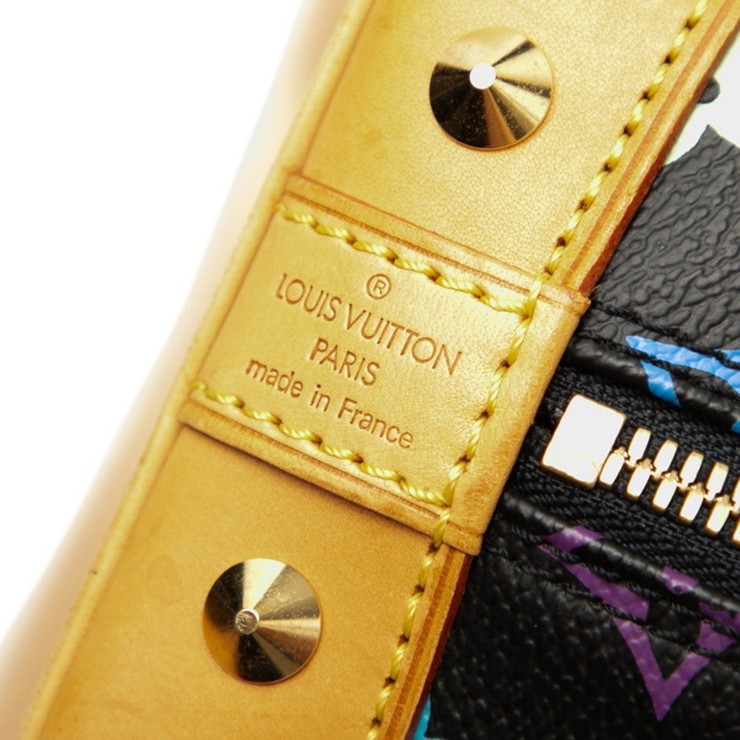 Louis Vuitton Monogram Multicolore Alma Handbag M92646 Noir Black Leather