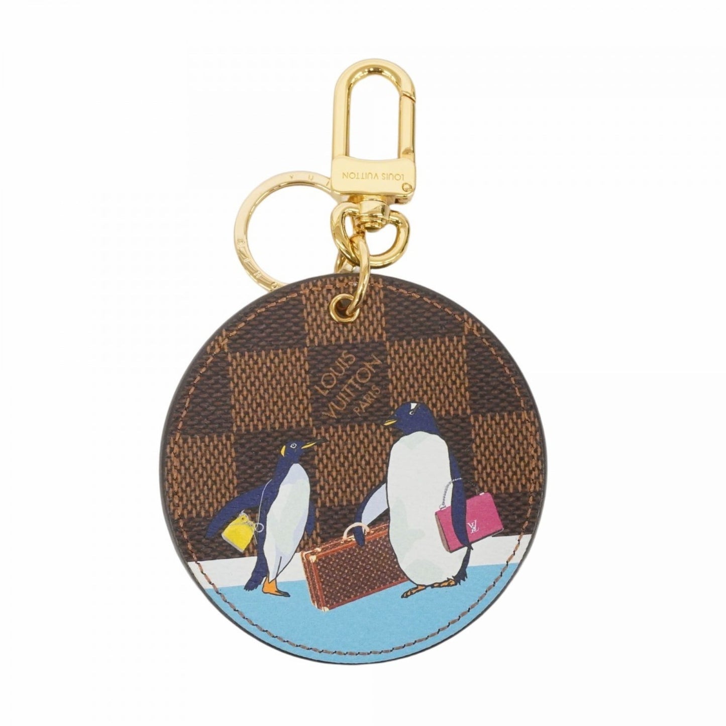 Louis Vuitton Damier Porte-Cls Illustre Keychain M62751 Blue Ebene