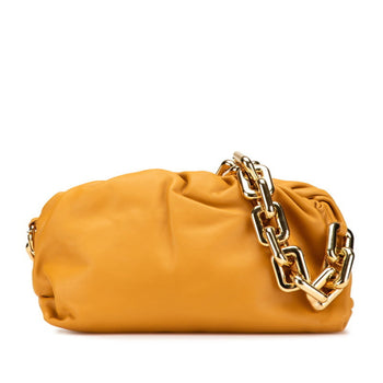 Bottega Veneta The Pouch Chain Shoulder Bag In Camel