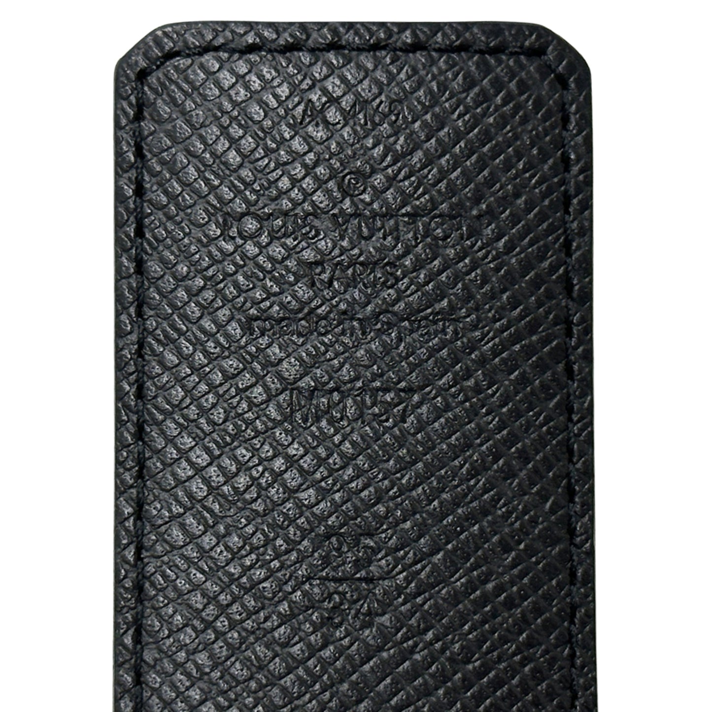 Louis Vuitton Monogram Eclipse Men'S Belt With Lv Initials