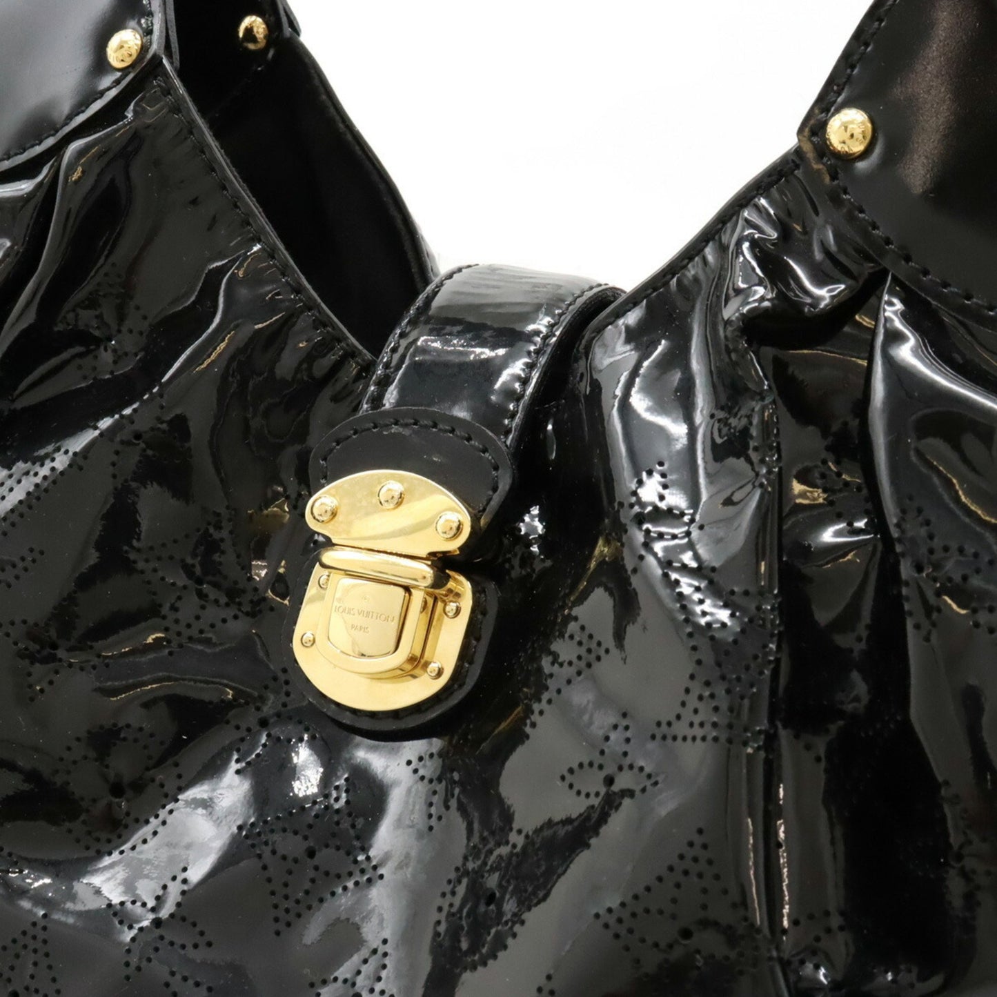 Louis Vuitton Louis Vuitton Monogram Mahina Surya L Tote Bag Shoulder Patent Leather Noir Black