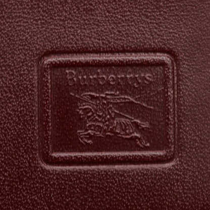 Burberry Nova Check 3-Ring Key Case In Wine Red