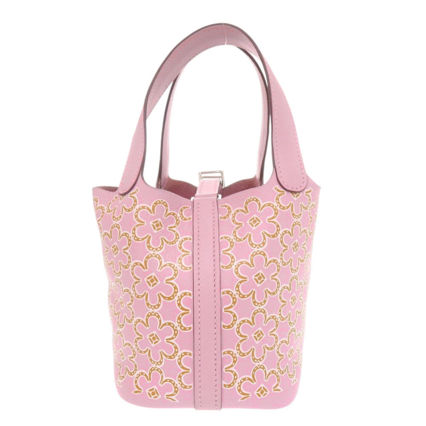 Herms Picotin Lock Micro Lucky Daisy Handbag In Swift Leather