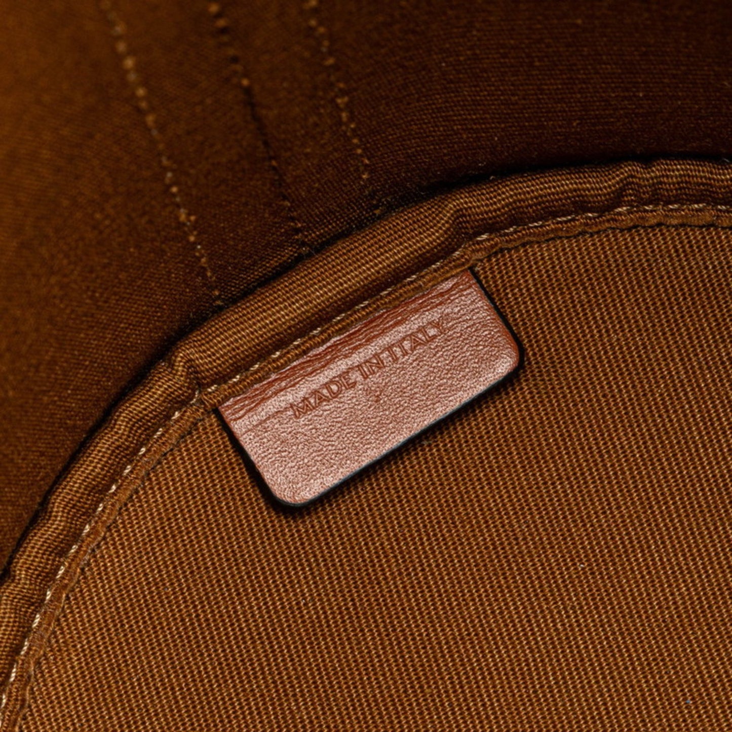 Celine Triomphe Small Drawstring Crossbody Shoulder Bag In Brown Leather