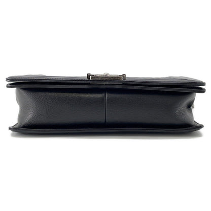 Chanel Chain Shoulder Bag Boy Large Matelasse Coco Mark Lambskin Patent Leather A92193 Chanel Black