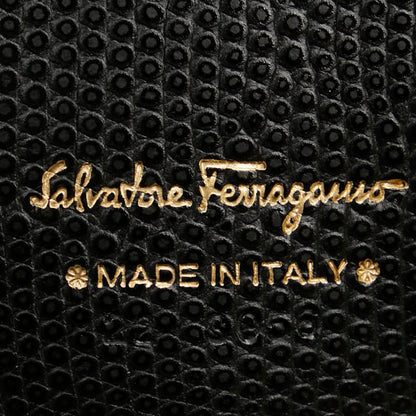 Salvatore Ferragamo Vara 6-Ring Key Case In Black Leather