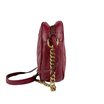 Gucci Shoulder Bag Gg Marmont Leather Red