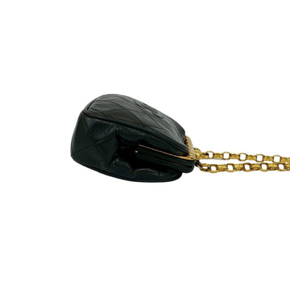 Chanel Matelasse Coco Lambskin Leather Clasp Chain Mini Shoulder Bag