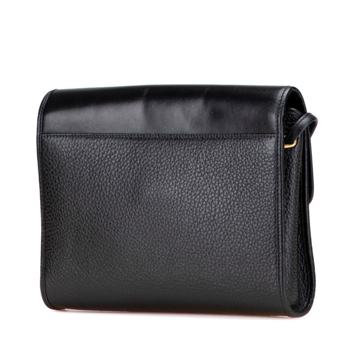 Christian Dior Dior Cd Logo Shoulder Bag In Black Leather