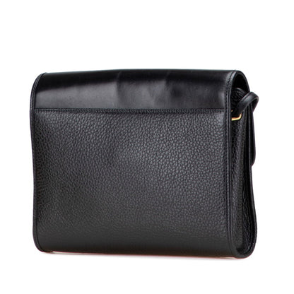 Christian Dior Dior Cd Logo Shoulder Bag In Black Leather