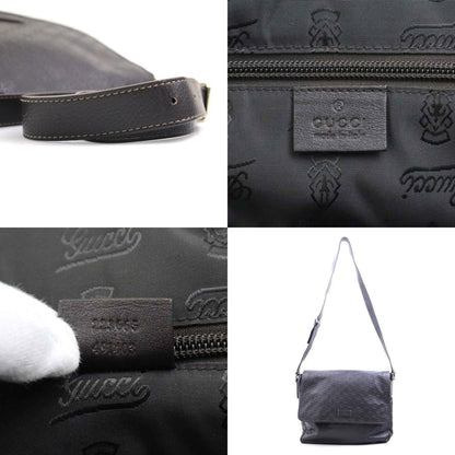 Gucci Gucci Shoulder Bag Guccissima Leather Dark Brown