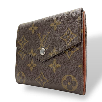 Louis Vuitton Louis Vuitton Tri-Fold Wallet Porte-Monnaie Monogram M61660 Brown Leather M4